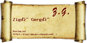 Zigó Gergő névjegykártya